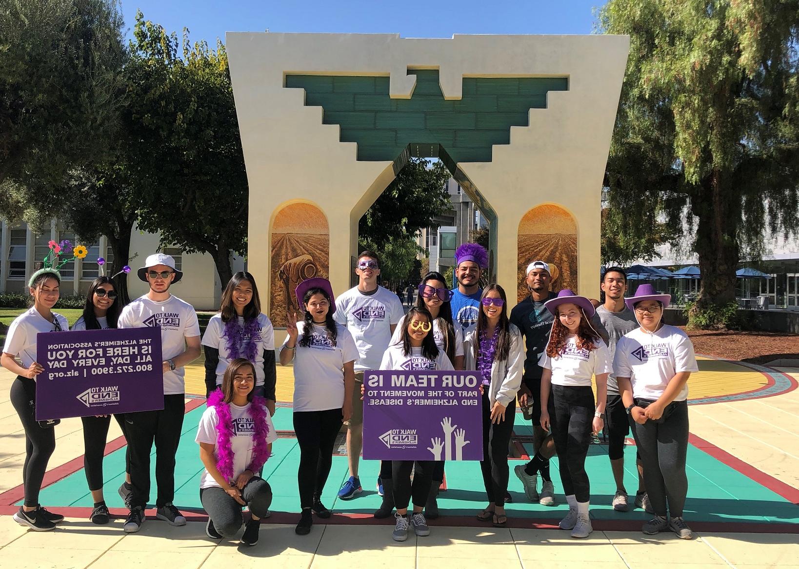 Student affairs committee members participated in the Alzheimer's Walk 2019